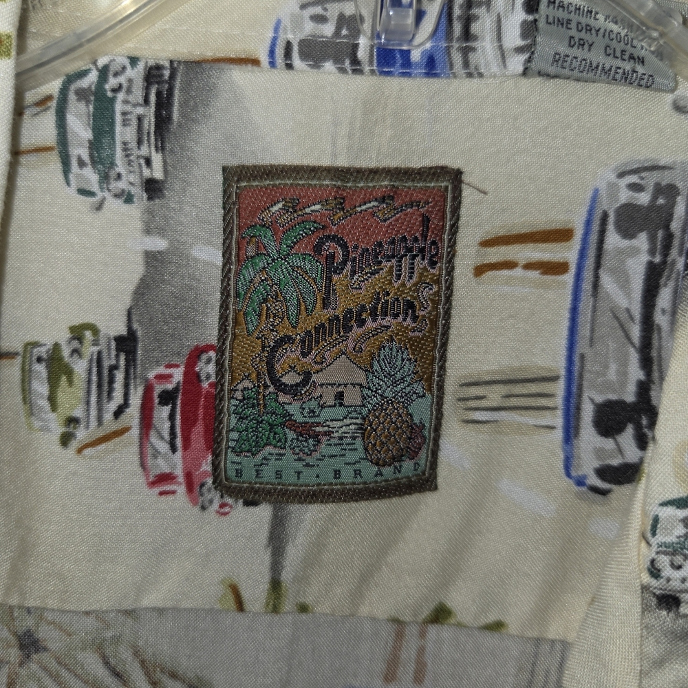 Pineapple Connection Tropical Print Button-Up Shi… - image 8